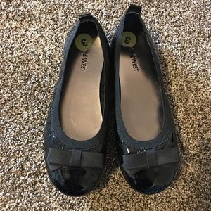 Girls Nine West Black Flats!